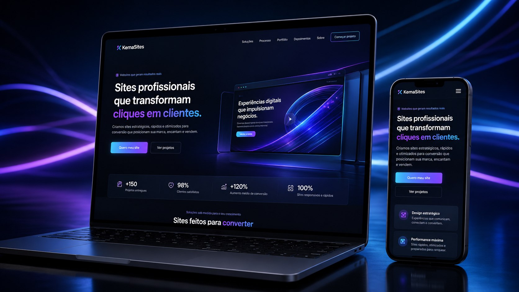 KemaSites laptop e phone